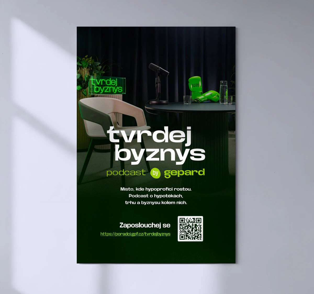 Plakát podcastu Tvrdej byznys od Gepard Finance